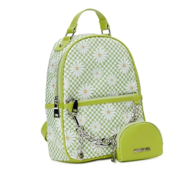 Steve Madden Handbags - Steve Madden NWT Green Flower Power 70s Style Backpack With Coin Purse
